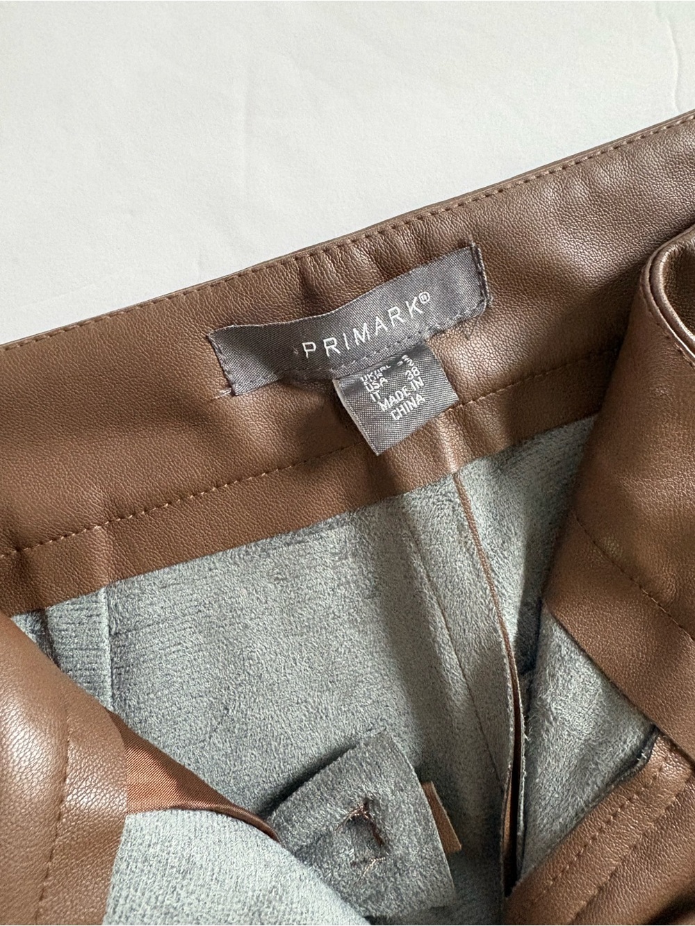 Primark women’s Brown Faux Leather pants